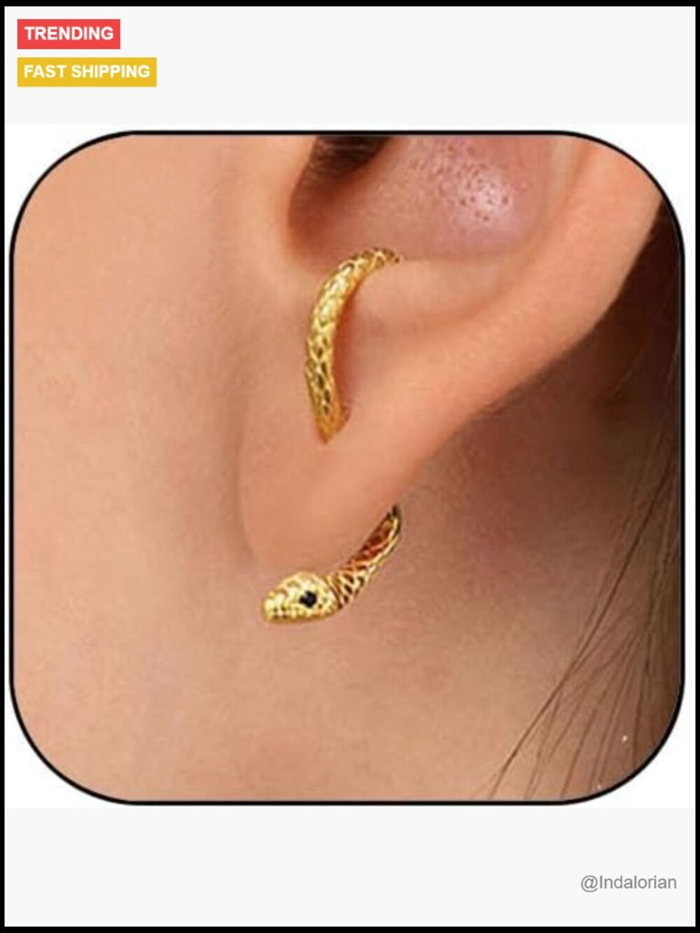 Retro Gothic Punk Snake Dangle Earrings - Silver Gold Plated Studs for Men Women